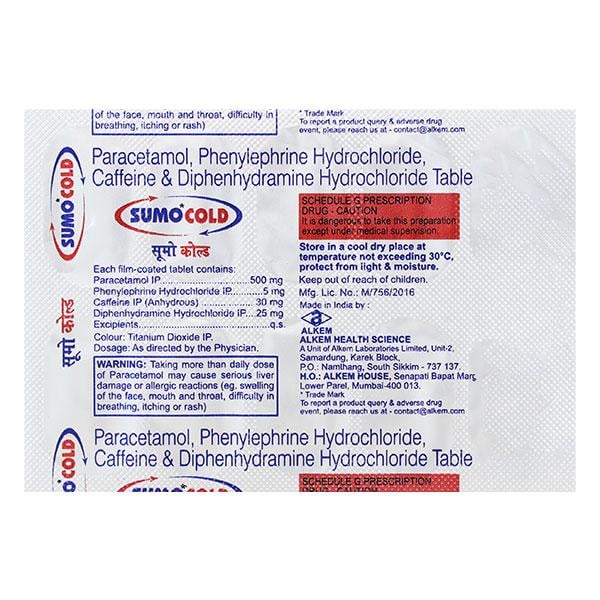 Sumo Cold Tablet 10'S