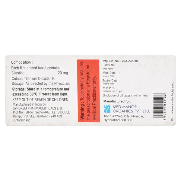 BILAMED 20 Tablet 10's