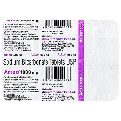 ACIZO 1000mg Tablet 10's