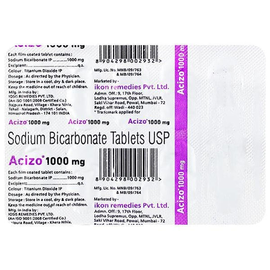 ACIZO 1000mg Tablet 10's