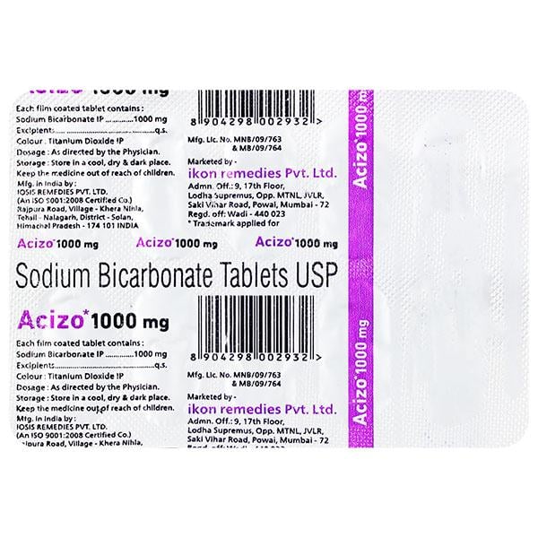 ACIZO 1000mg Tablet 10's