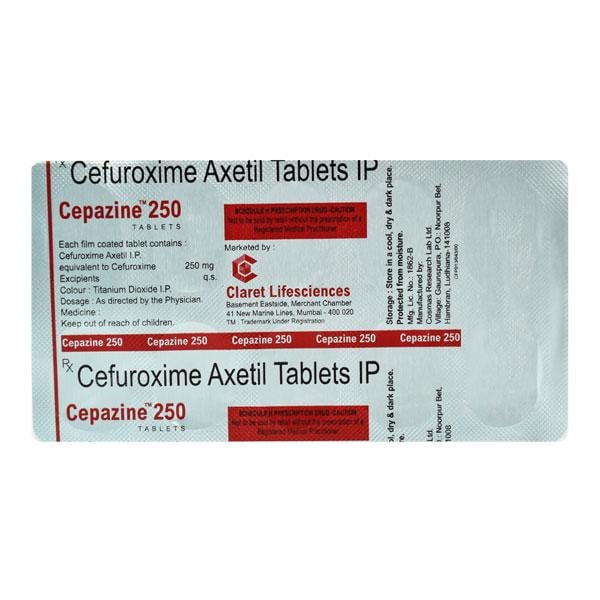 CEPAZINE 250 Tablet 10's