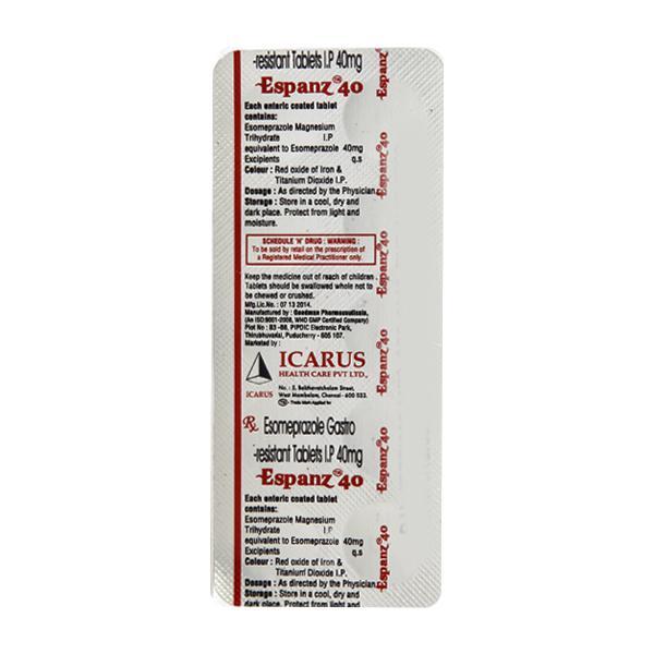Espanz 40mg Tablet 10'S