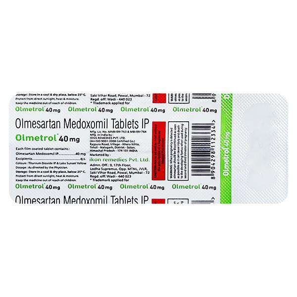 OLMETROL 40mg Tablet 10's