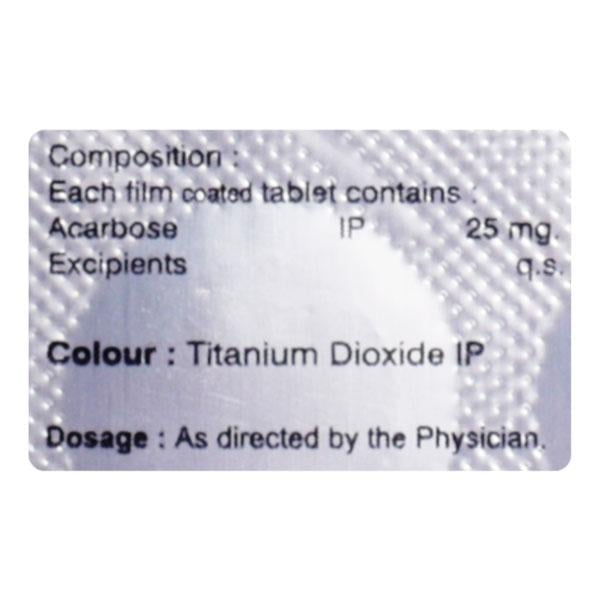 ACARBOZ 25 Tablet 10's