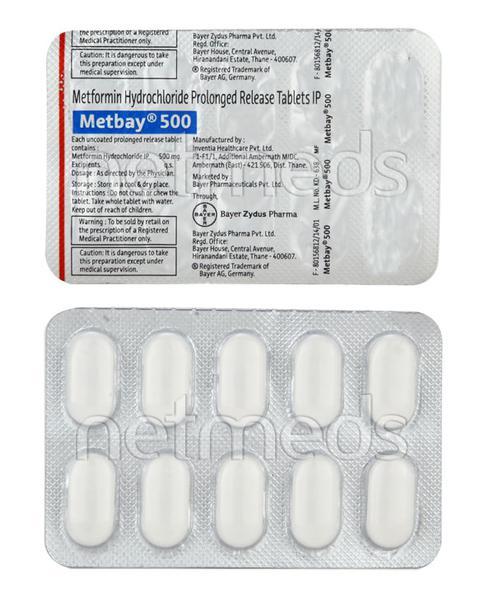 Metbay 500mg Tablet 10'S