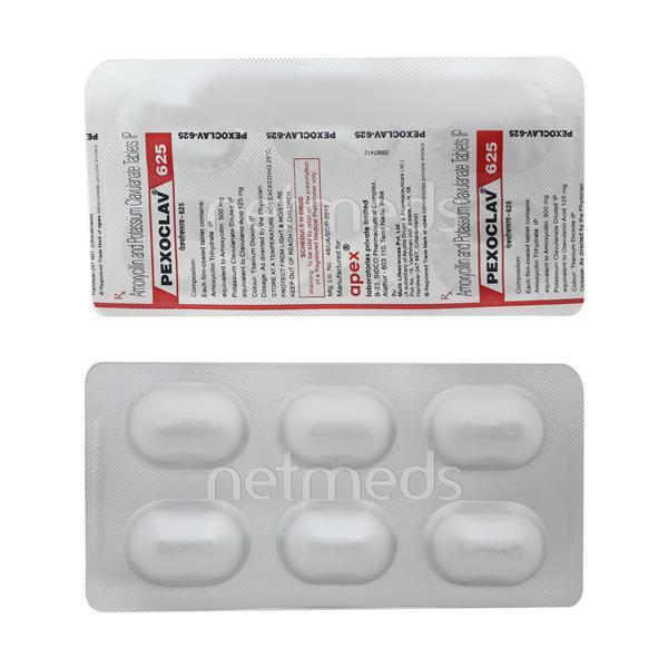 Pexoclav 625mg Tablet 6'S
