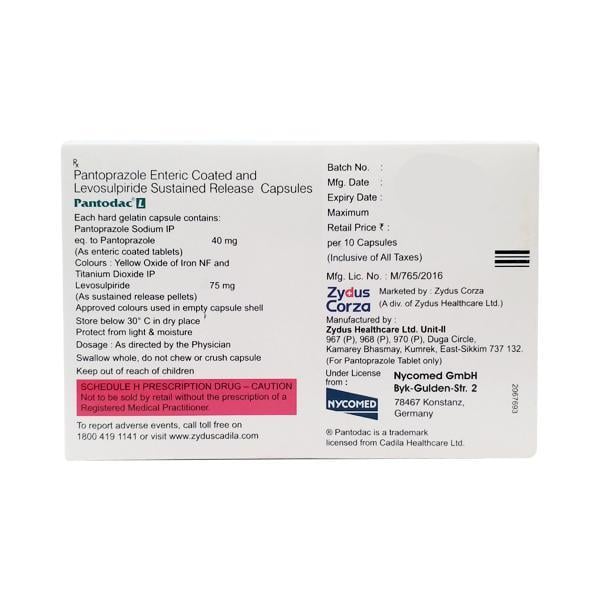 Pantodac L Capsule 10'S