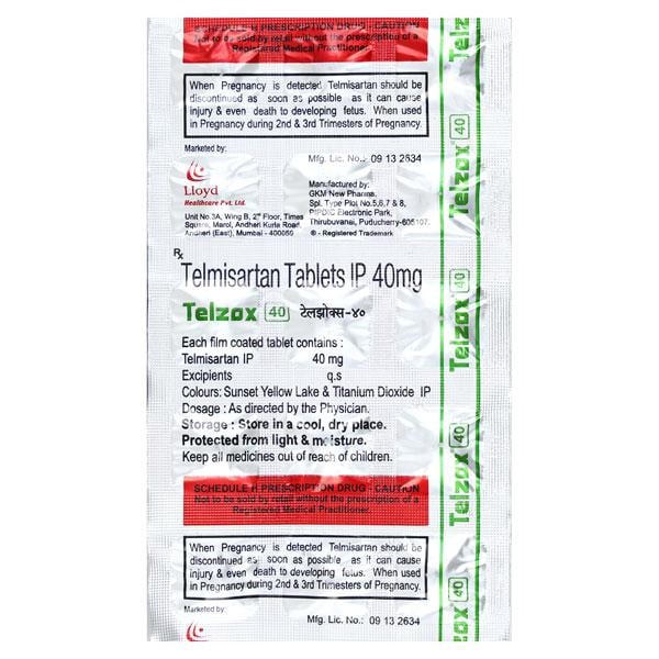 TELZOX 40 Tablet 15's