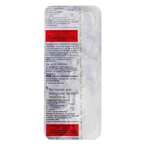 TELTAN AM 80mg Tablet 10's