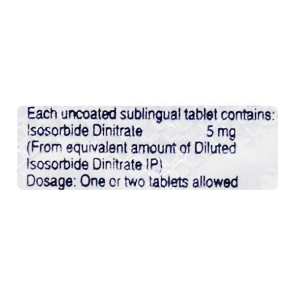 Isordil 5mg Tablet 10'S