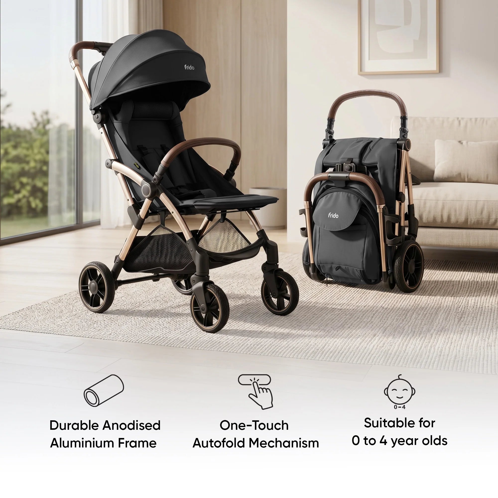 Frido Autofold Travel Stroller