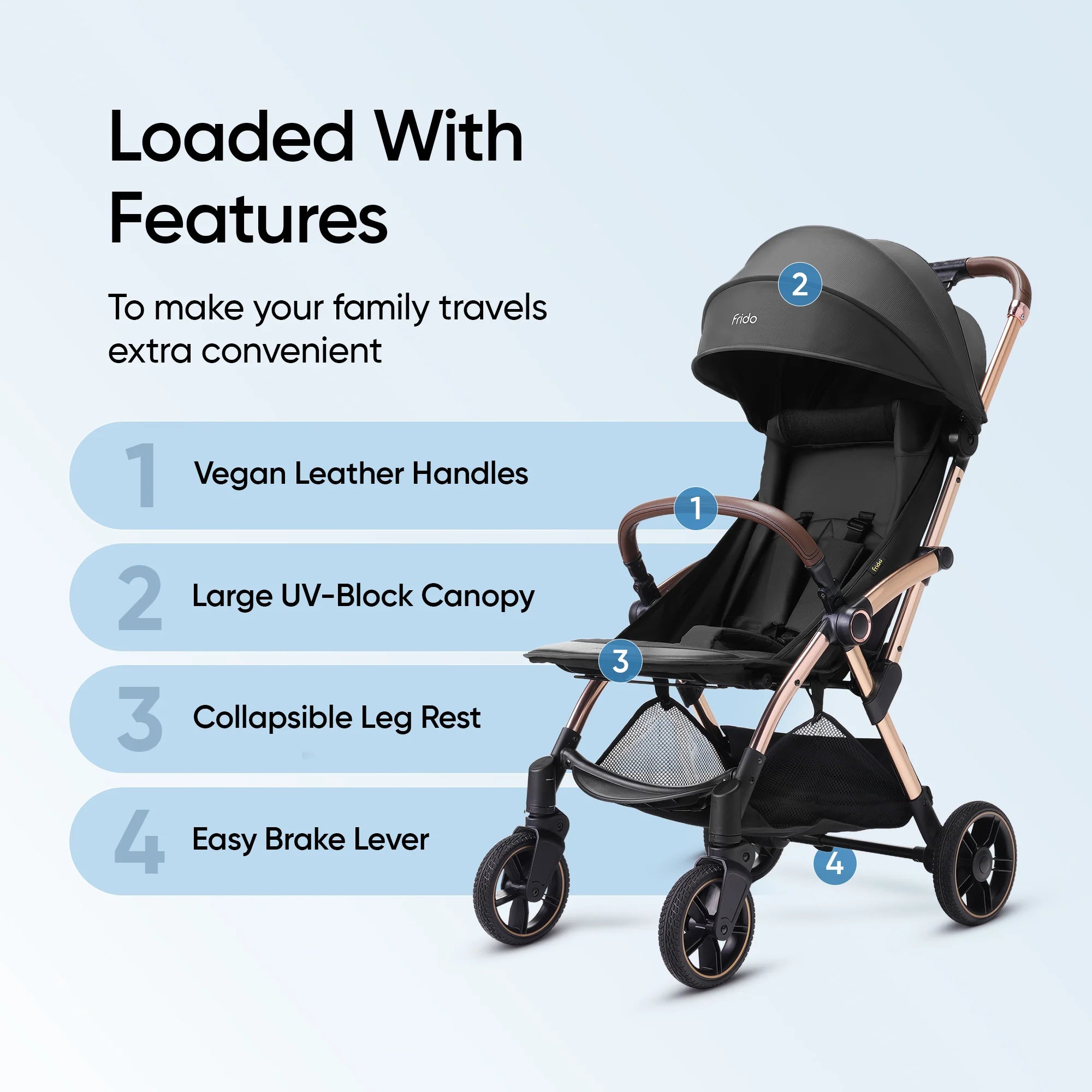 Frido Autofold Travel Stroller