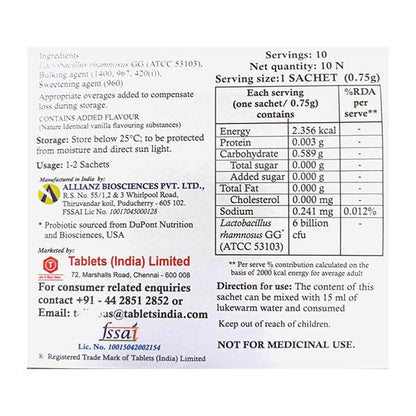 BIFILAC GG SUGAR FREE & GLUTEN FREE Granules 0.75gm