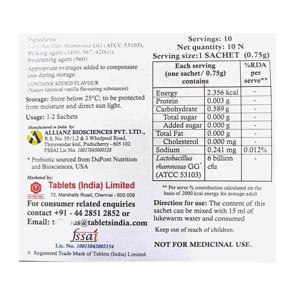 BIFILAC GG SUGAR FREE & GLUTEN FREE Granules 0.75gm