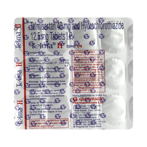 Telma H 40mg Tablet 15'S