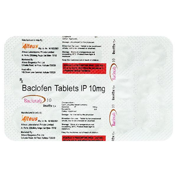 BACLOTAB 10 Tablet 15's