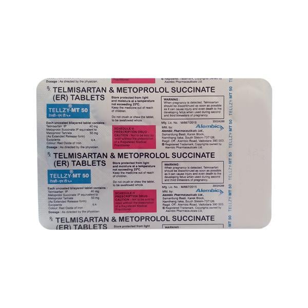 Tellzy MT 50mg Tablet 15'S