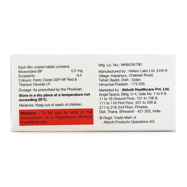 Moxon 0.2mg Tablet 10'S