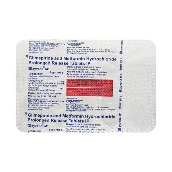 Zyvana M 1mg Tablet 10'S