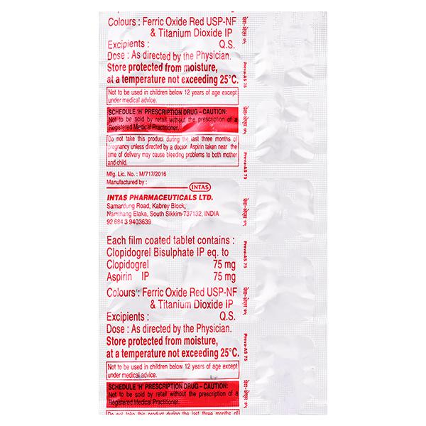 Preva AS 75mg Tablet 15'S