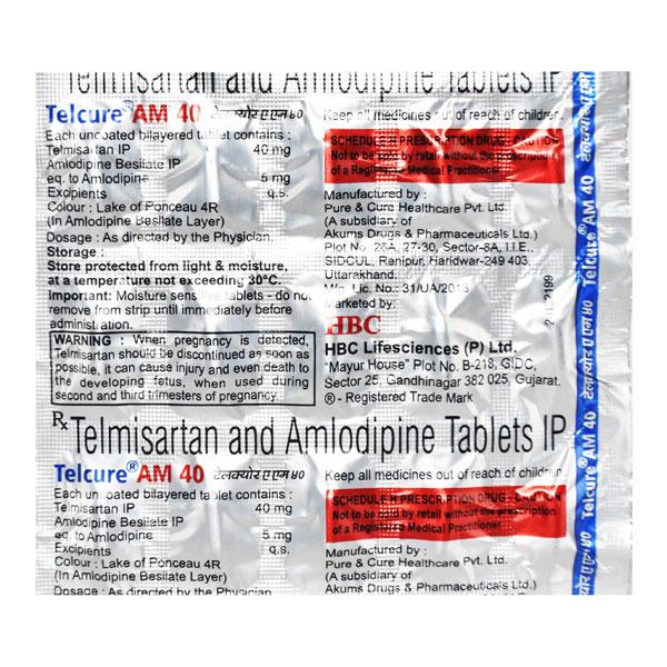 TELCURE AM 40 Tablet 15's