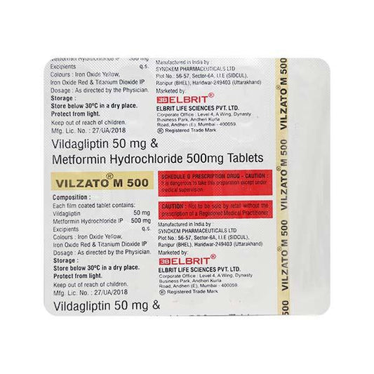 VILZATO M 500mg Tablet 15's