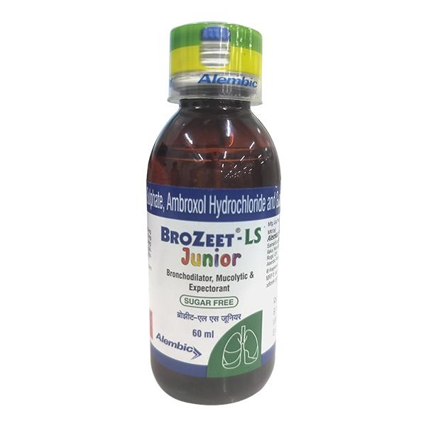 BROZEET LS JUNIOR SUGAR FREE Expectorant 60ml