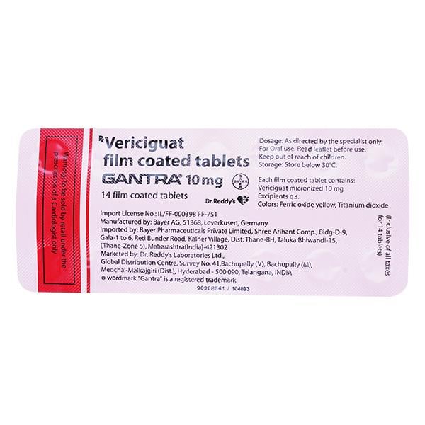 GANTRA 10mg Tablet 14's