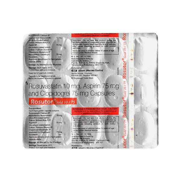 ROSUTOR GOLD 10/75 Capsule 15's