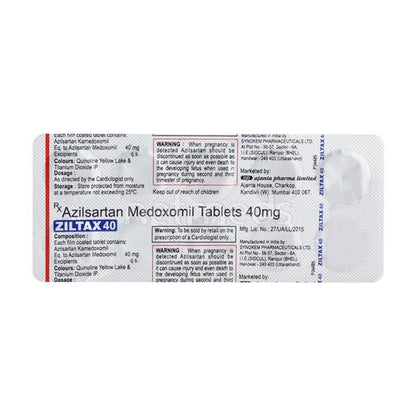 Ziltax 40mg Tablet 10'S