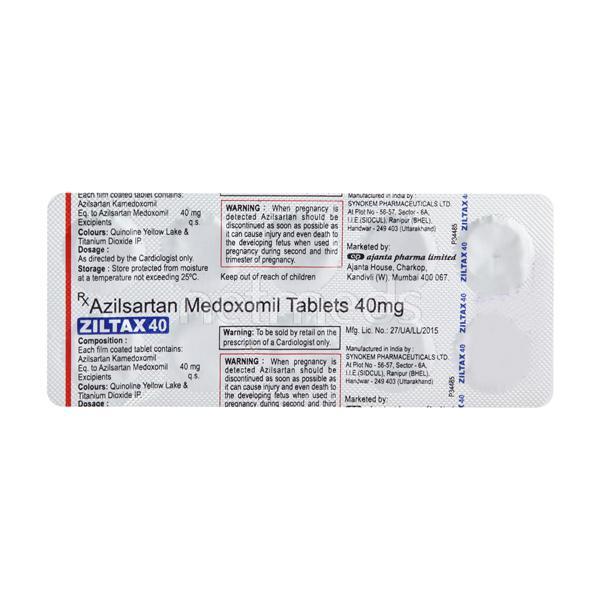 Ziltax 40mg Tablet 10'S