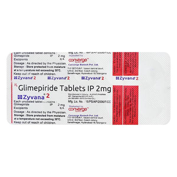 Zyvana 2mg Tablet 10'S