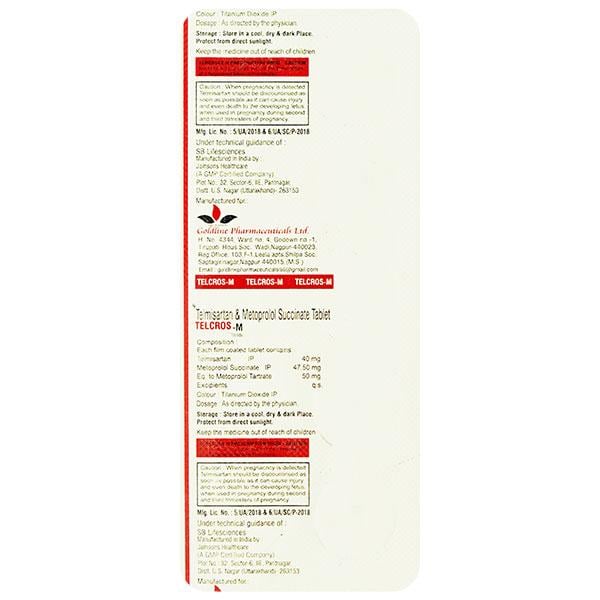 Telcros M 40/50mg Tablet 10'S