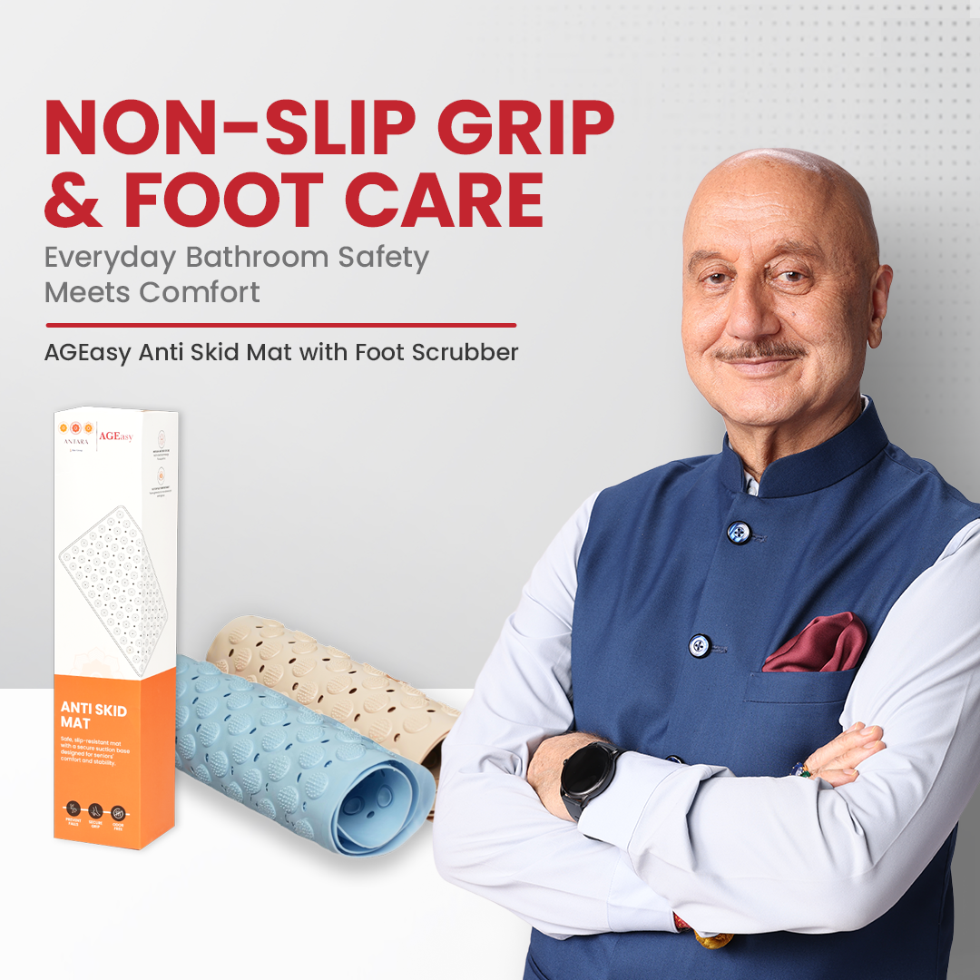 AGEasy Anti Slip Mat with Foot Scrubber