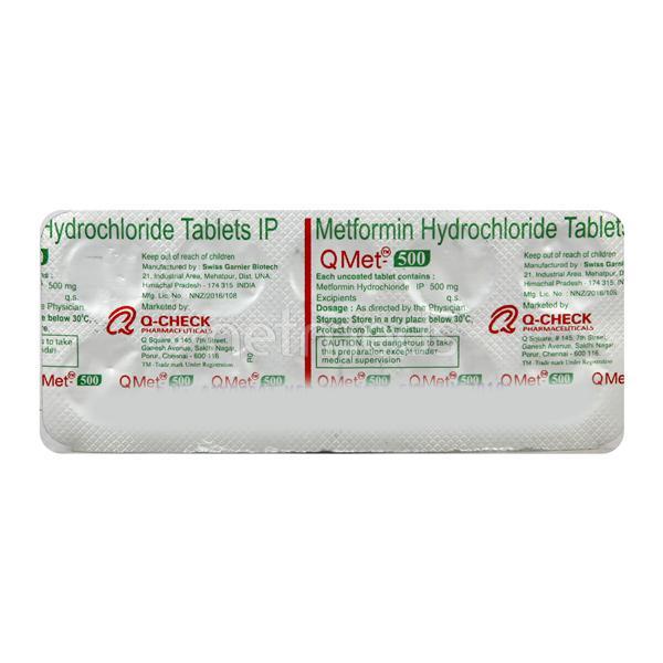 Q Met 500mg Tablet 10'S