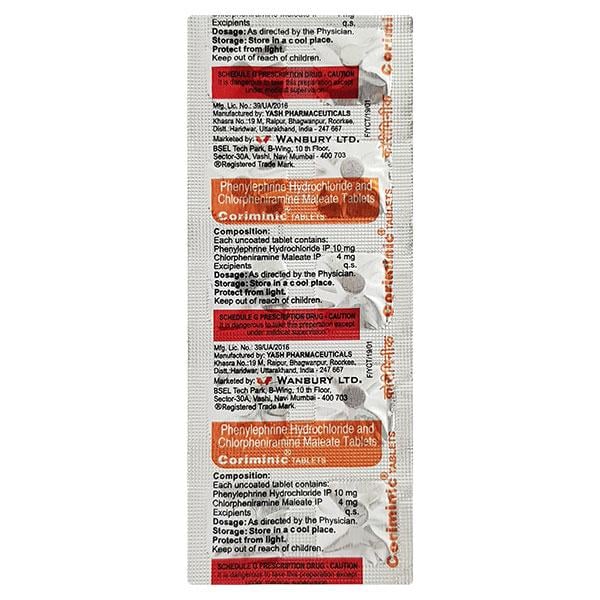 CORIMINIC Tablet 10's