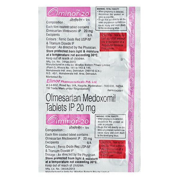 OLMINOR 20mg Tablet 15's