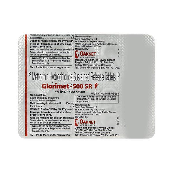 Glorimet SR 500mg Tablet 10'S