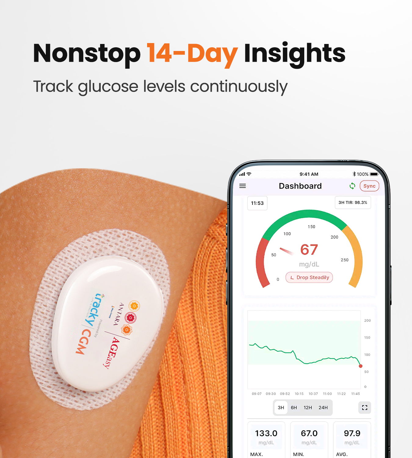 AGEasy x Tracky CGM (Only Sensor)