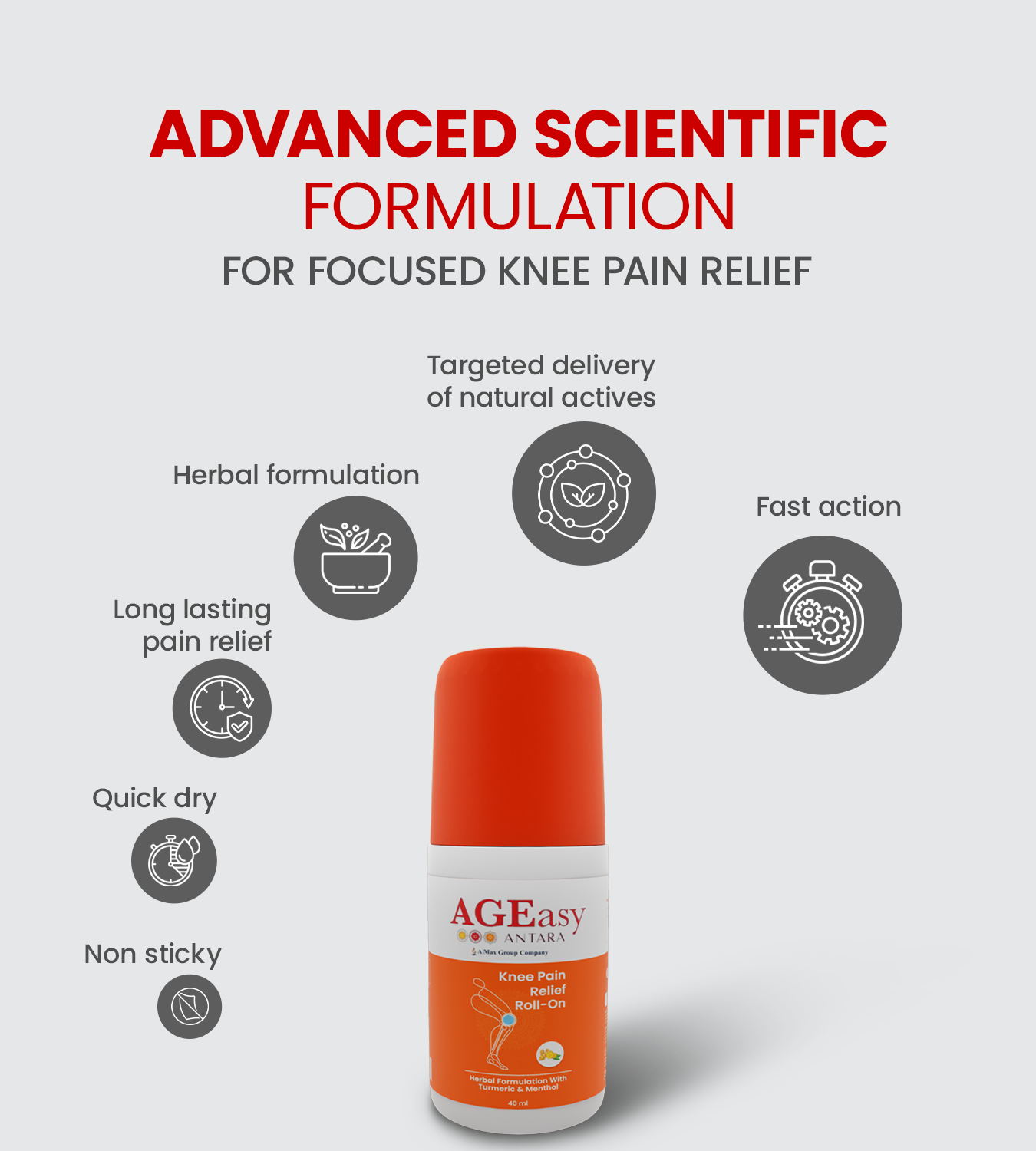 AGEasy Pain Relief Roll-On (Pack of 2)