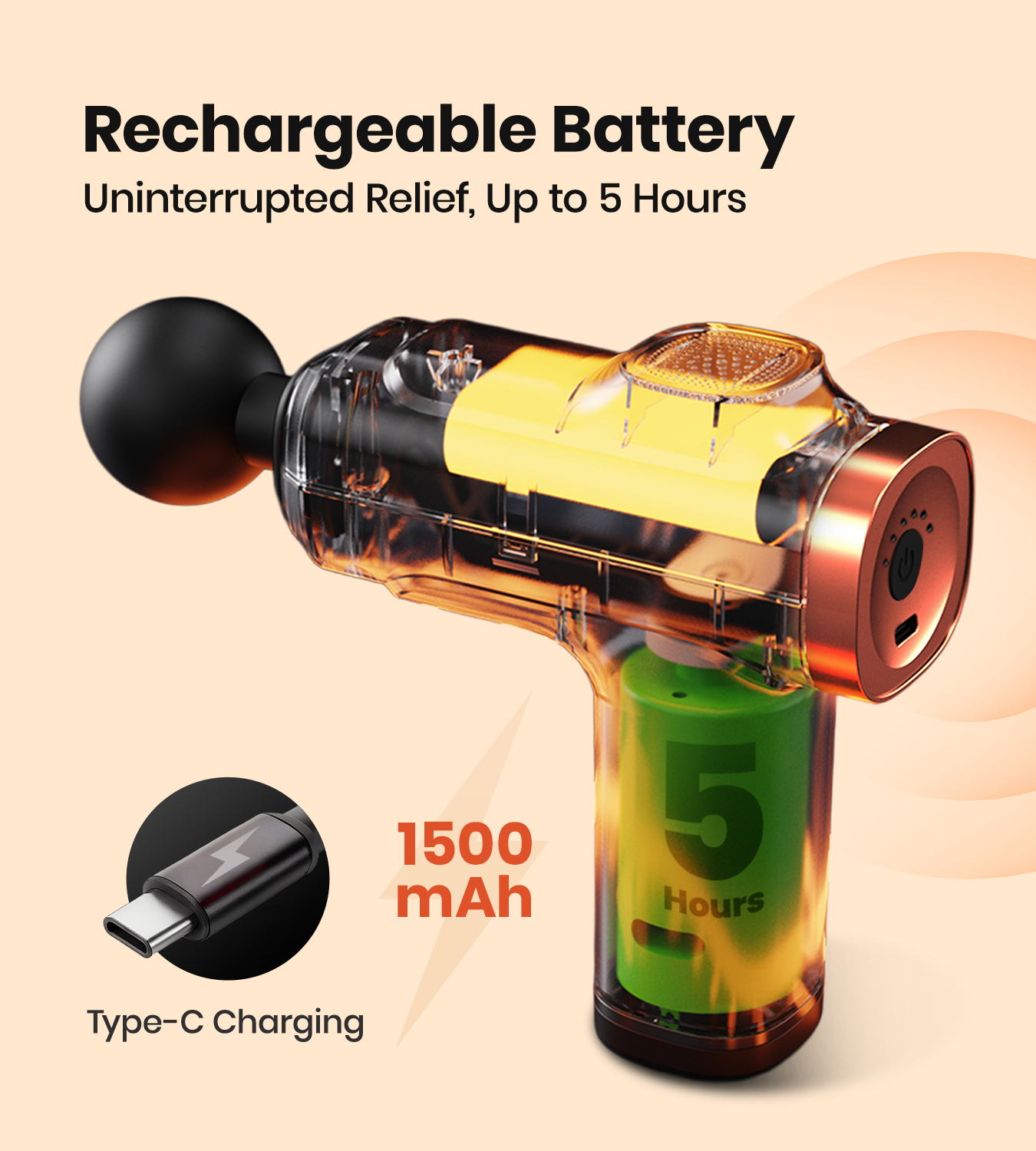 AGEasy Relief Compact Massage Gun (Blue)