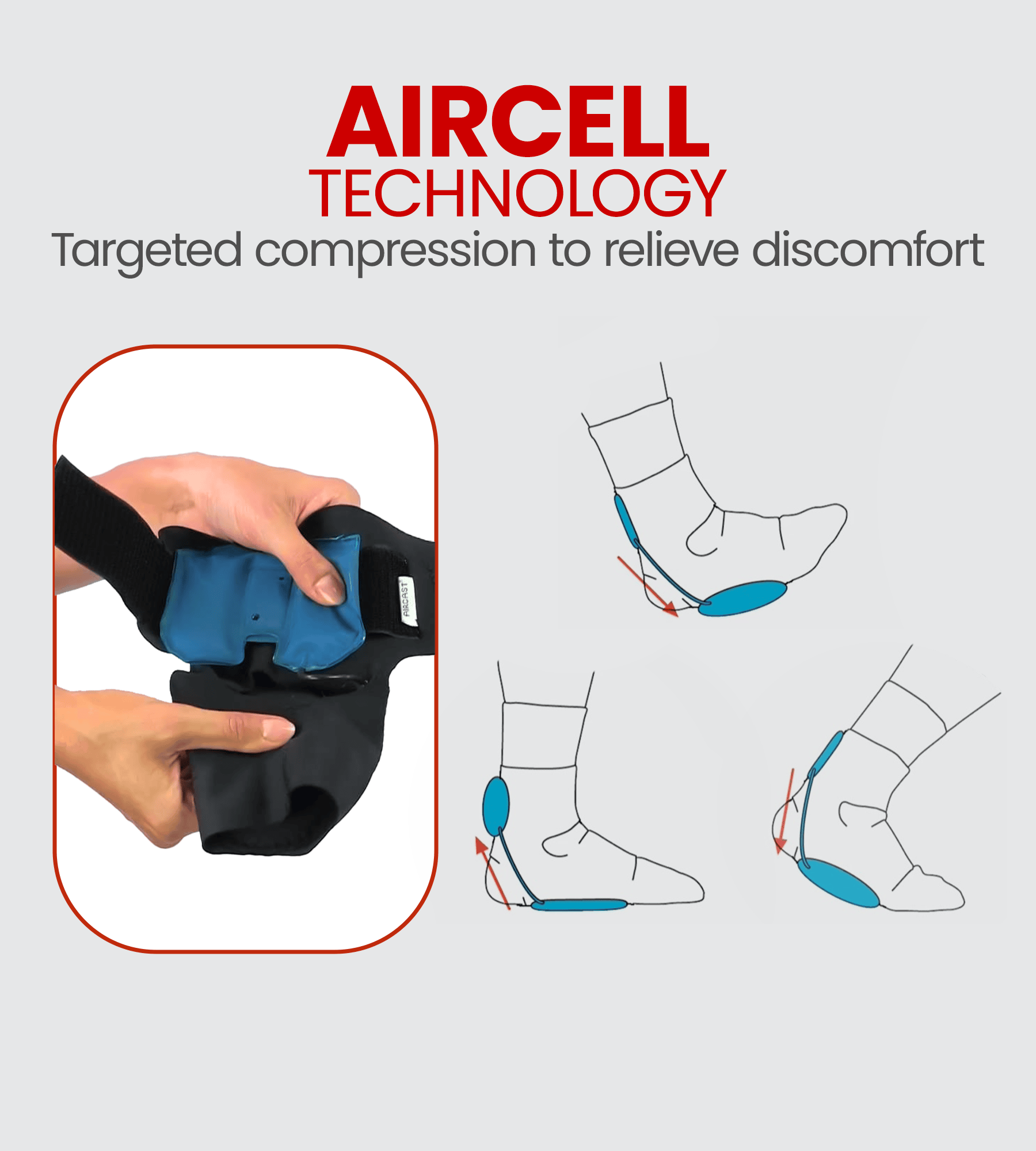 Aircast AirHeel Arch & Heel Pain Relief Brace | Plantar Fasciitis