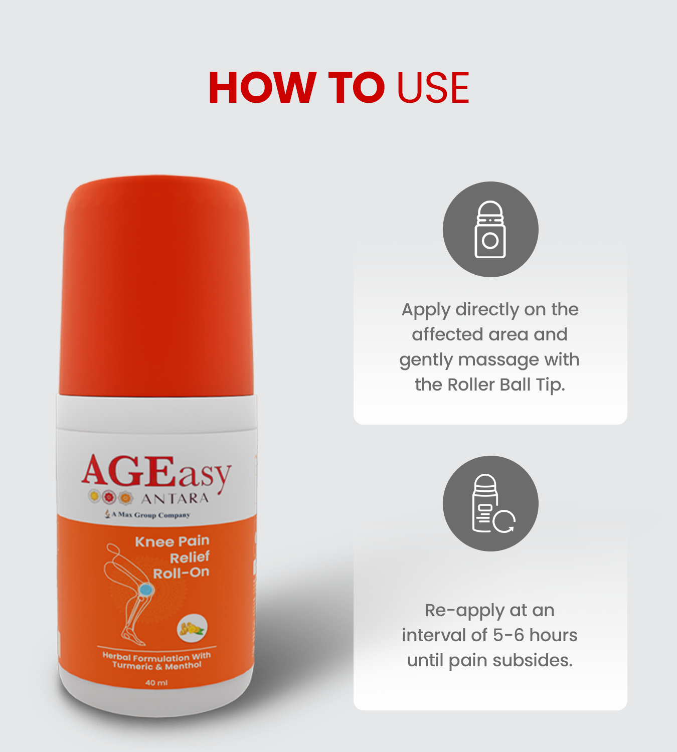 AGEasy Pain Relief Roll-On (Pack of 2)