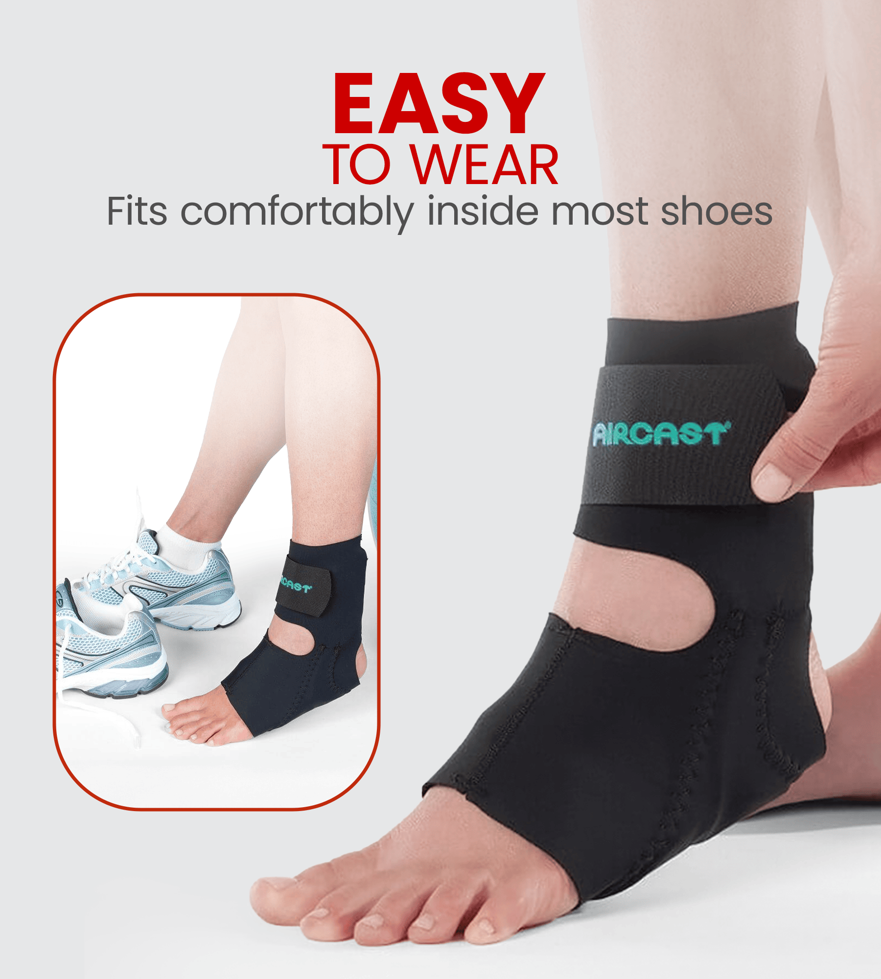 Aircast AirHeel Arch & Heel Pain Relief Brace | Plantar Fasciitis