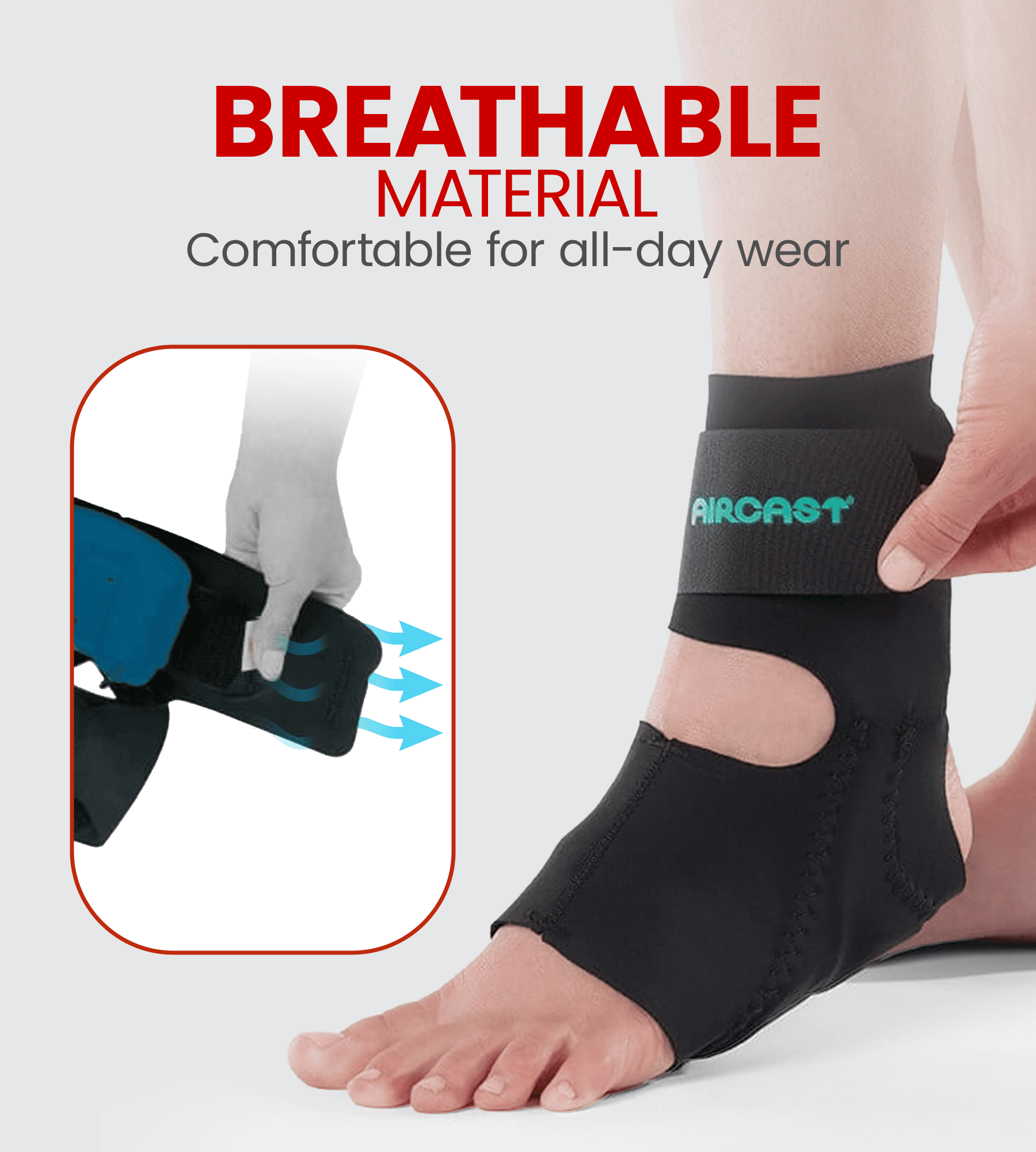 Aircast AirHeel Arch & Heel Pain Relief Brace | Plantar Fasciitis