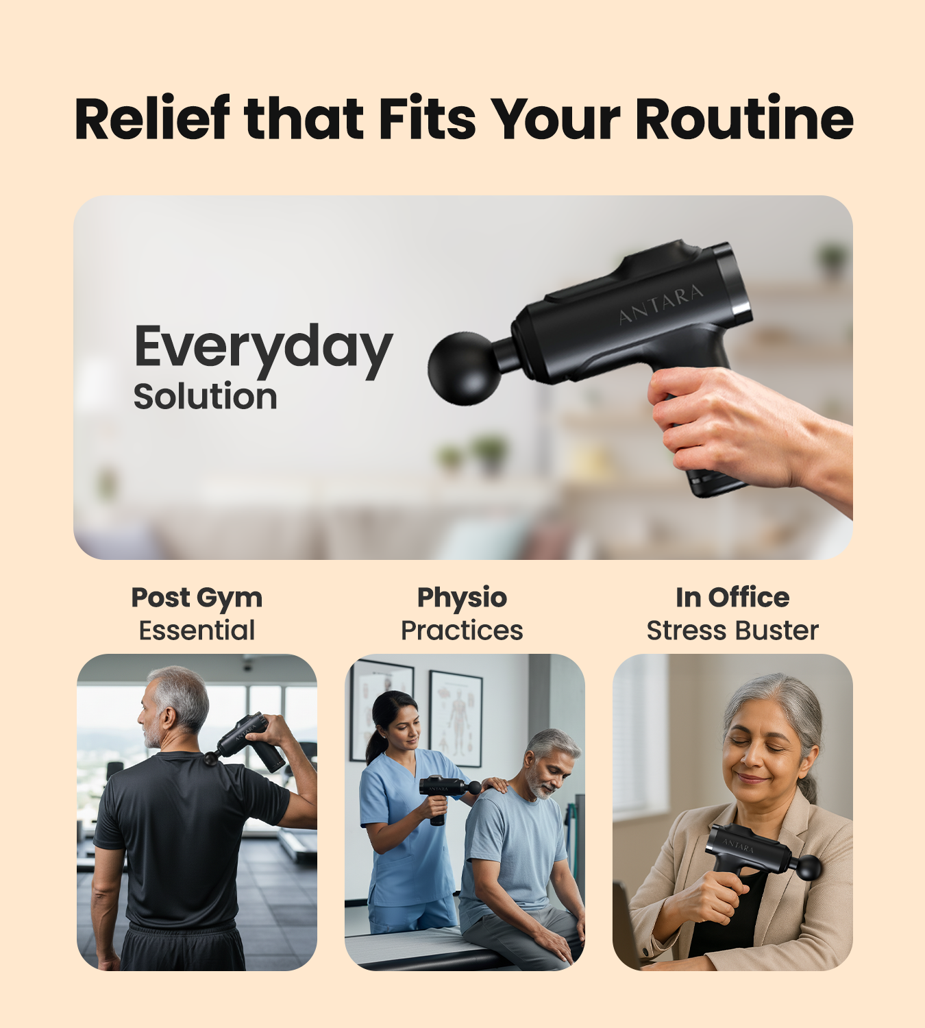 AGEasy Relief Compact Massage Gun (Black)