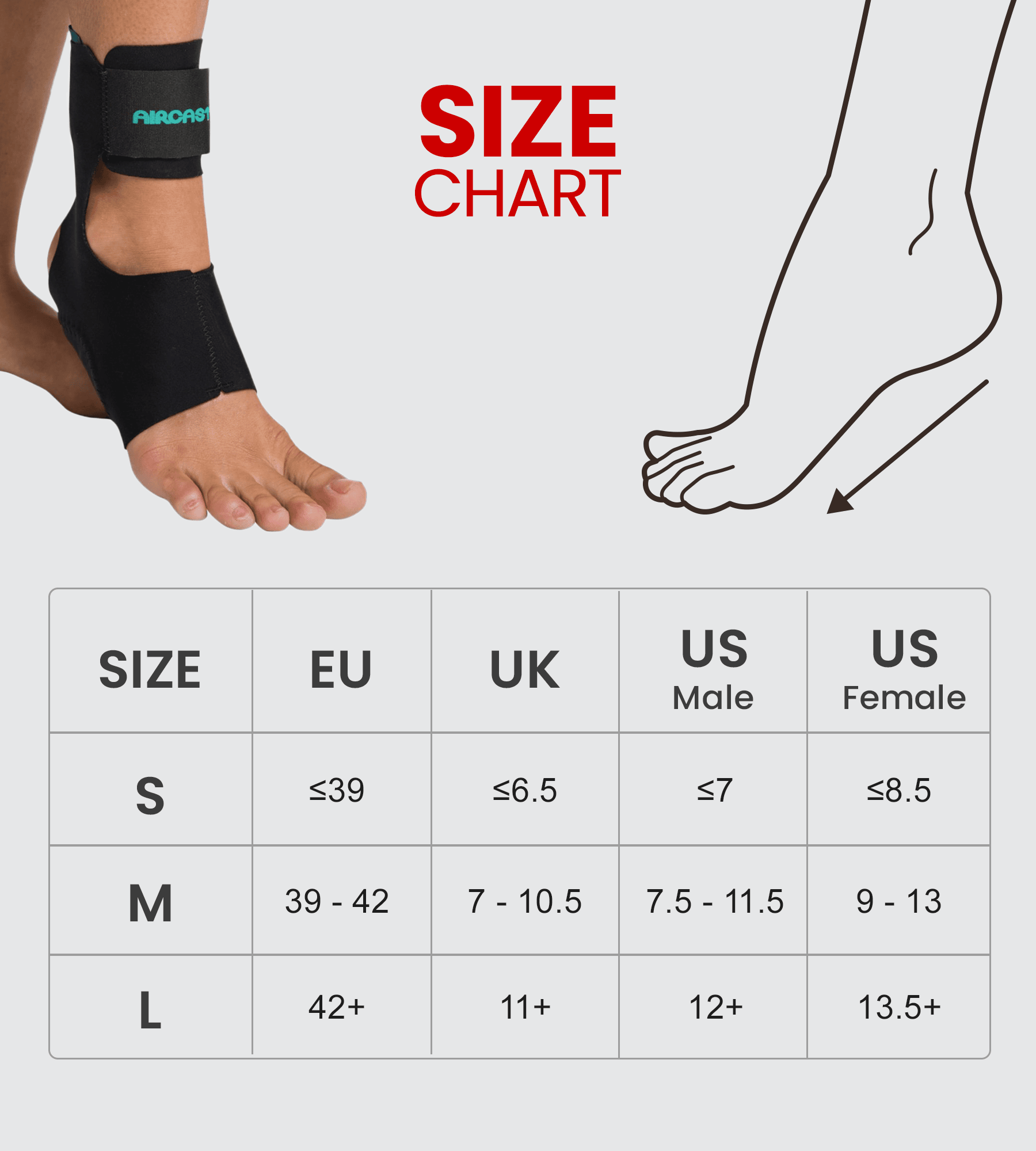 Aircast AirHeel Arch & Heel Pain Relief Brace | Plantar Fasciitis