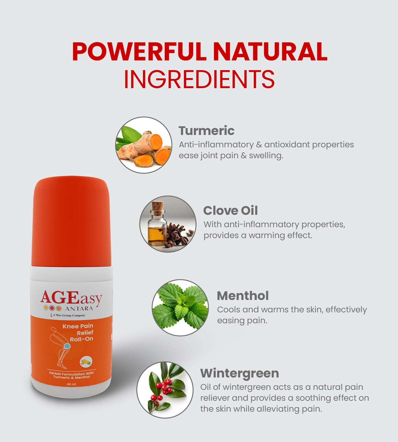 AGEasy Pain Relief Roll-On (Pack of 2)