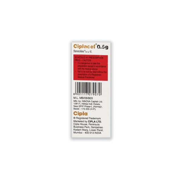 Ciplacef 500mg Injection 1'S